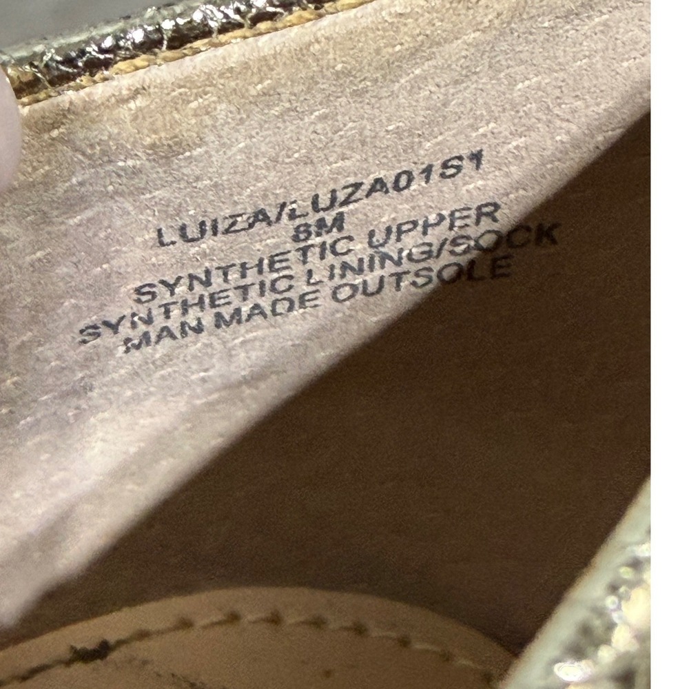 Steve Madden Luiza Gold Metallic Pointed Toe Stiletto Pumps Women's Size 8M - Picture 9 of 11